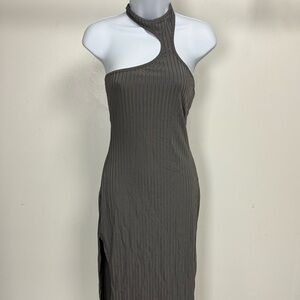 Elegant Gray One-Shoulder Dress